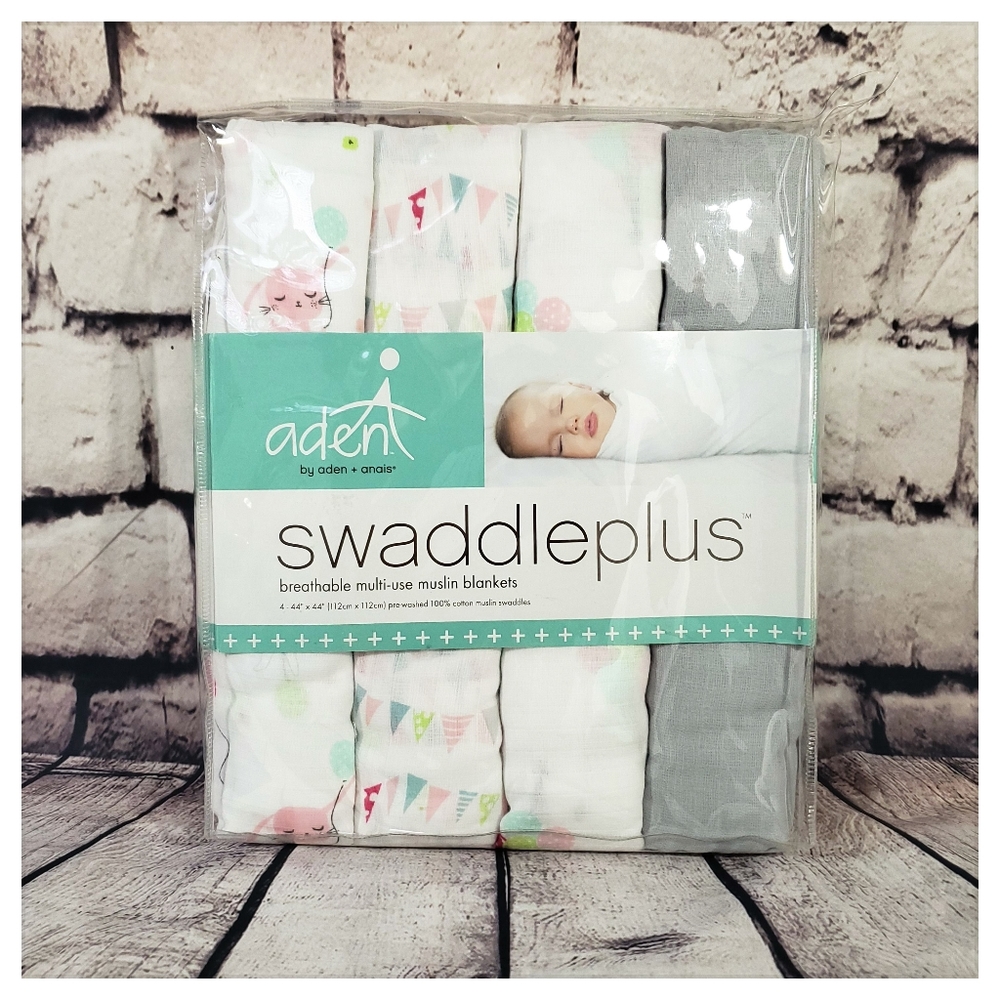 Aden x Aden + Anais Swaddleplus 4-Pack Muslin
